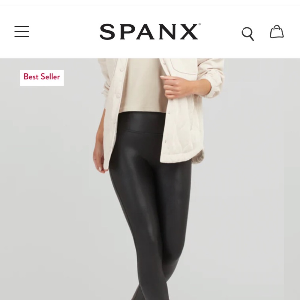 Spanx Best Faux leather black leggings